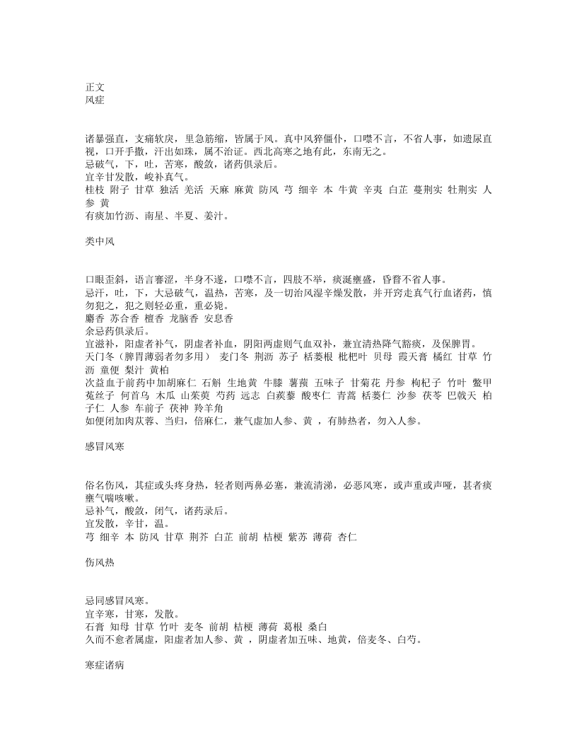 药症忌宜.txt 第1页