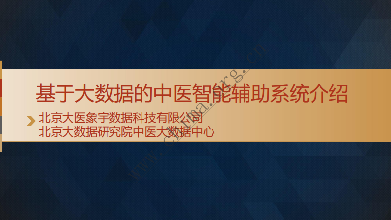 北京大数据研究院中医大数据中心：基于大数据的中医智能辅助系统.pdf 第1页