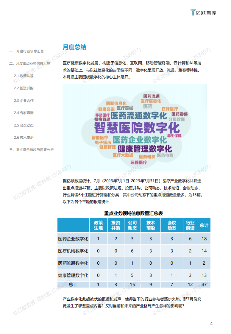 医疗健康产业数字化月报2023年7月.pdf 第4页