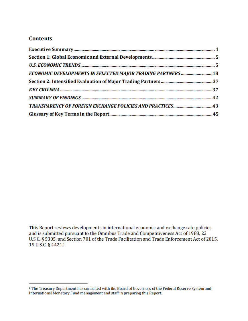 美国财政部-美国主要贸易伙伴宏观经济和外汇政策报告（英）-2023.11-47页.pdf 第2页
