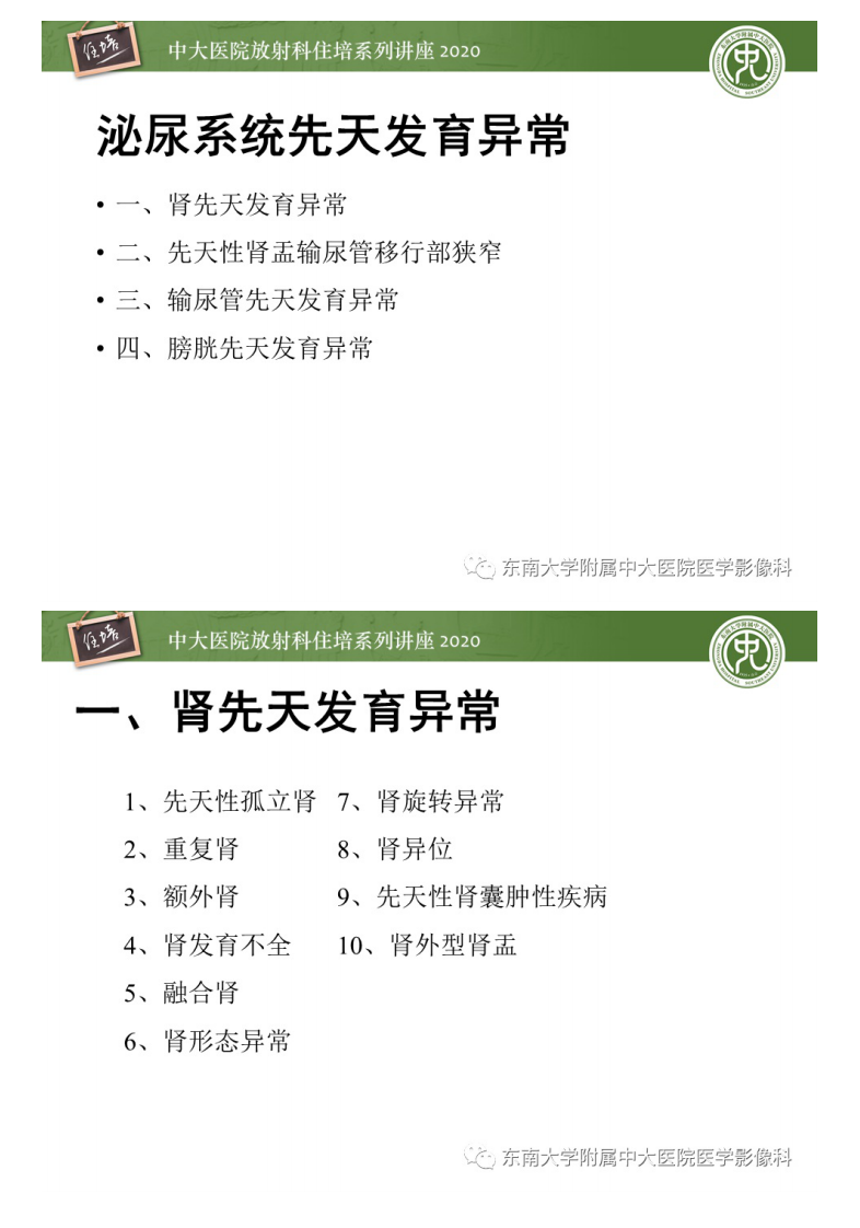 20201116_1【中大放射住培系列讲座】泌尿系统先天发育异常的影像表现.pdf 第2页