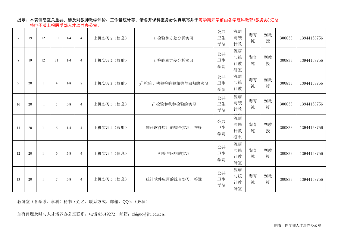 （2015版）白求恩医学部2015年秋季学期教学日历及综合信息报表（陶育纯）统计软件应用.doc 第2页