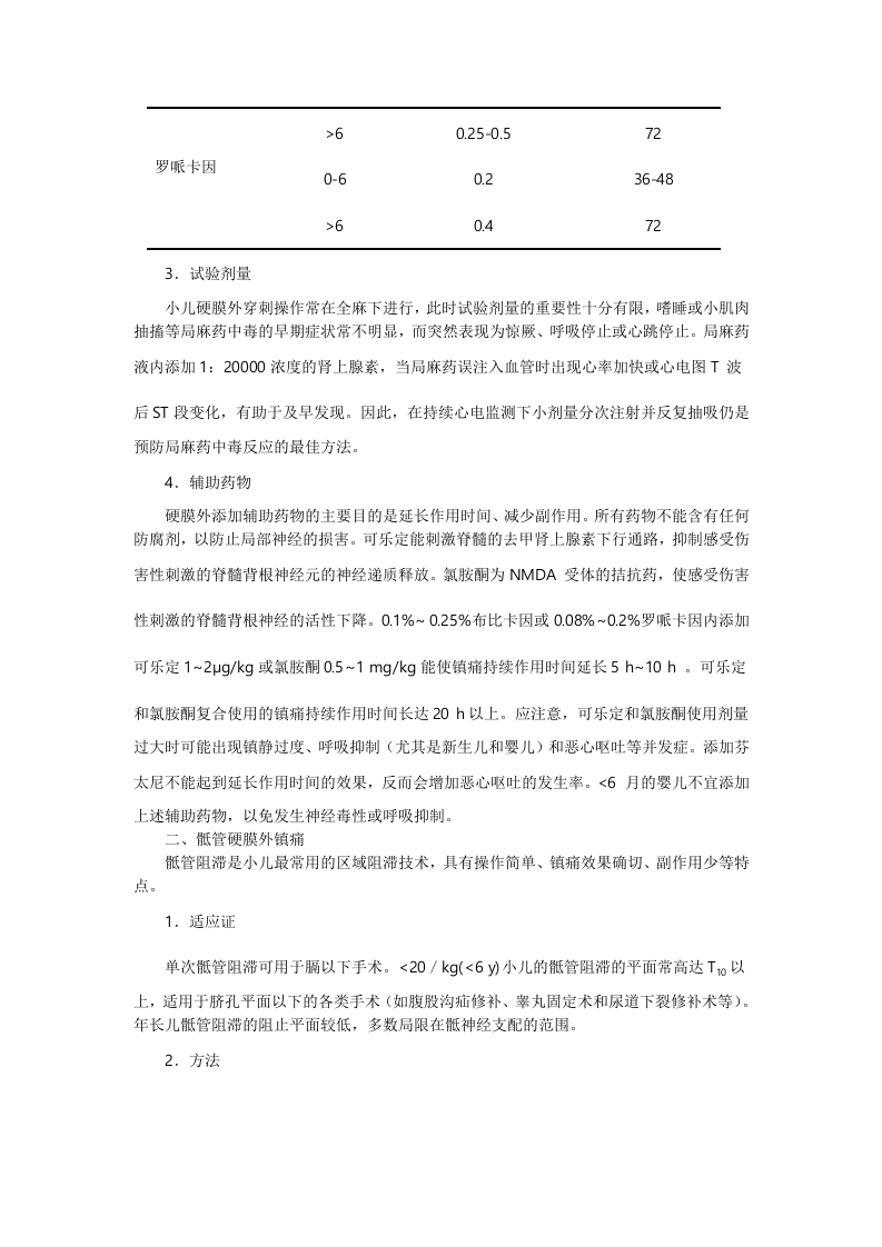 小儿硬膜外镇痛进展.doc 第2页