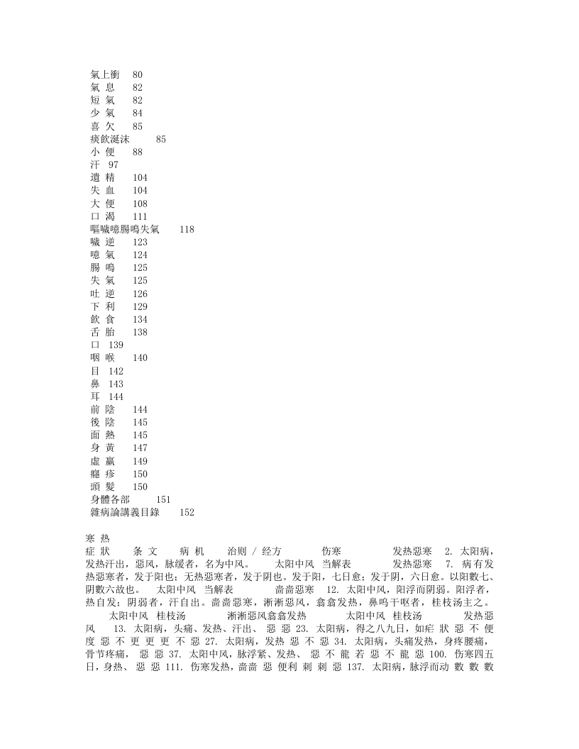 伤寒杂病论 辨证论治归纳表.txt 第2页