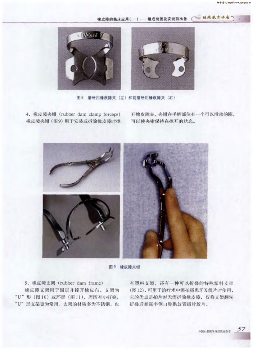 橡皮障的临床应用（一）——组成装置及安装前准备.pdf 第4页