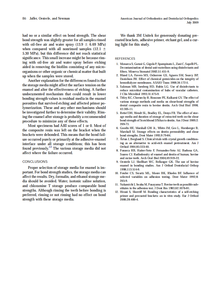 Jaffer_Storage-media-effect-on-bond-strength-of-orthodontic-brackets_2009.pdf 第4页