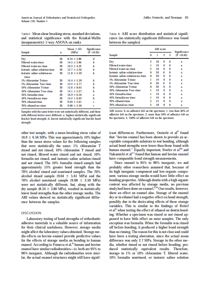 Jaffer_Storage-media-effect-on-bond-strength-of-orthodontic-brackets_2009.pdf 第3页
