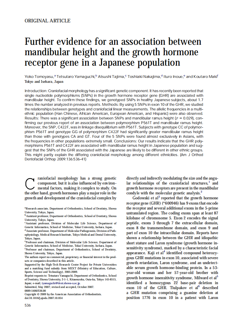 Tomoyasu_2009_American-Journal-of-Orthodontics-and-Dentofacial-Orthopedics.pdf 第1页