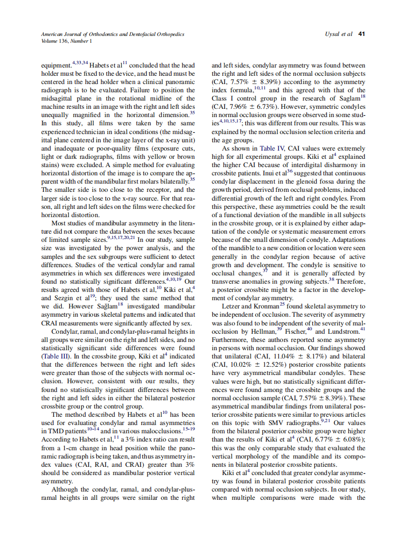 Uysal_Condylar-and-ramal-vertical-asymmetry-in-unilateral-and-bilateral-posterior-crossbite-patients-and-a-normal-occlusion-sample_2009.pdf 第5页