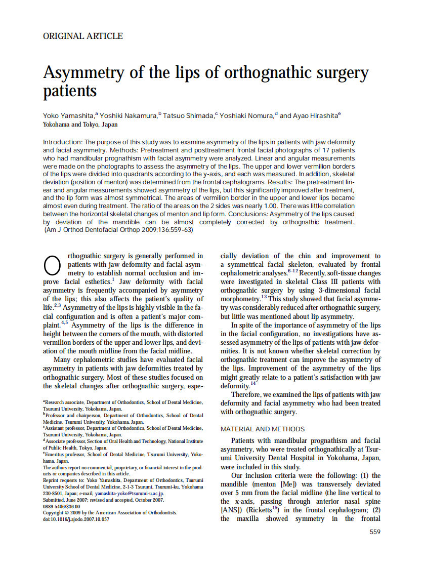 Yamashita_2009_American-Journal-of-Orthodontics-and-Dentofacial-Orthopedics.pdf 第1页