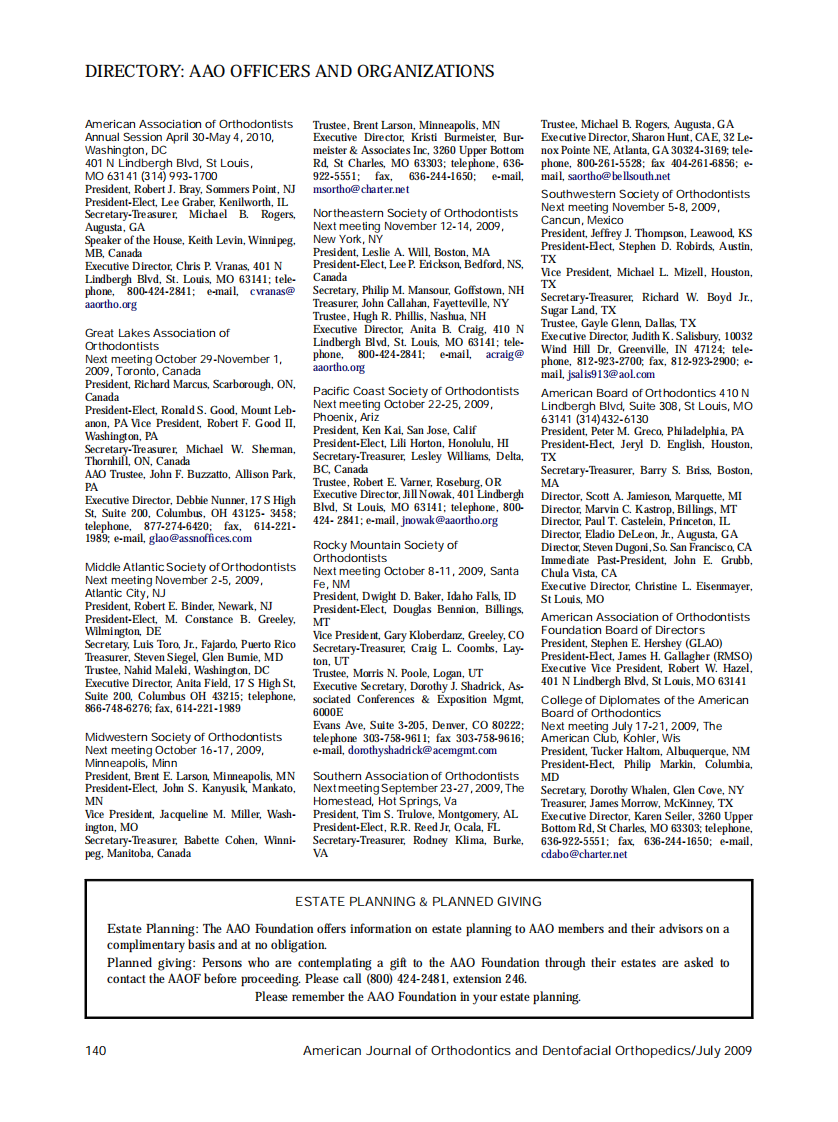 [first_author]_Directory-AAO-Officers-and-Organizations_2009.pdf 第1页