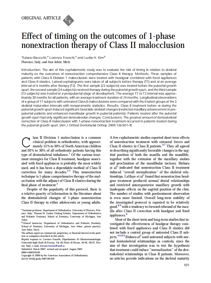 Baccetti_2009_American-Journal-of-Orthodontics-and-Dentofacial-Orthopedics.pdf 第1页