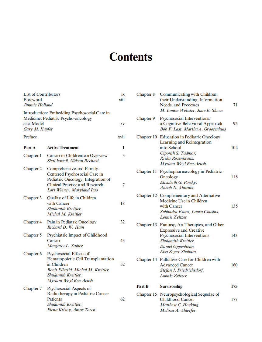 儿童癌症患者的心理分析：心理方面和临床干预（2012高清英文版）Pediatric Psycho-oncology.pdf 第5页