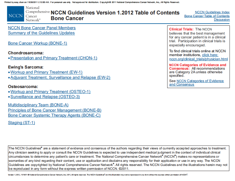 2012NCCN+美国骨肿瘤指南（第1版）.pdf 第3页