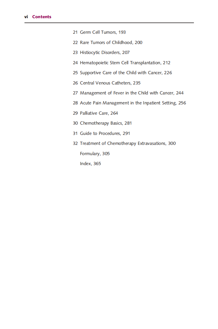 血液学与肿瘤学手册（2012高清英文版）Handbook of Pediatric Hematology and Oncology.pdf 第5页