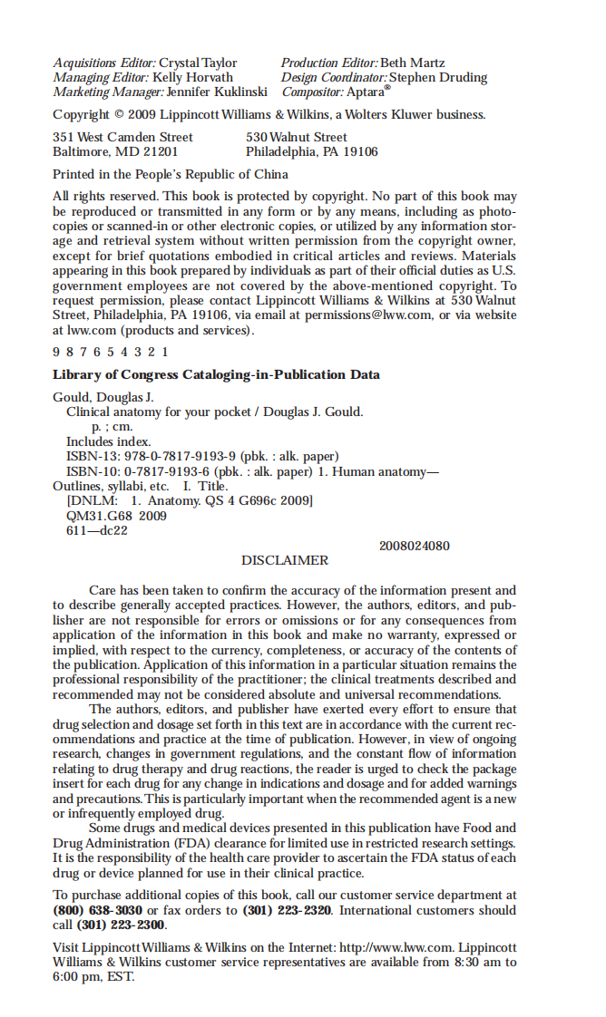 口袋版临床解剖学（2008高清英文版）Clinical Anatomy for Your Pocket.pdf 第4页