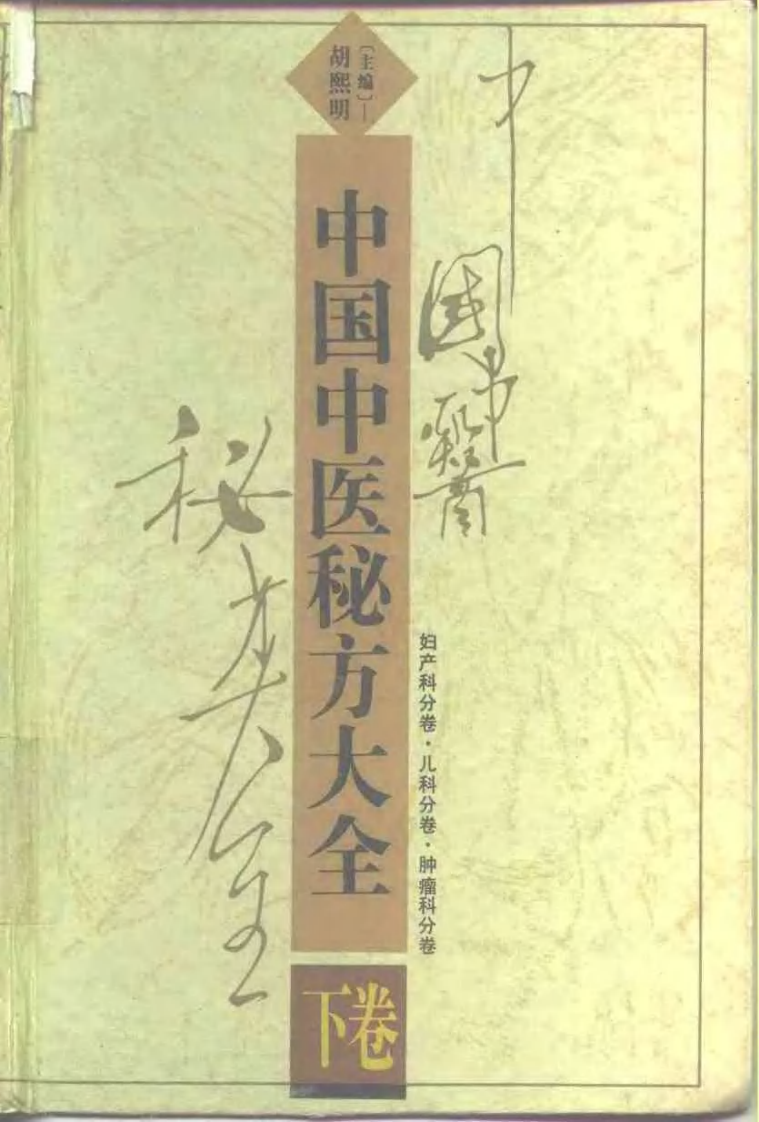 中国中医秘方大全下卷（妇产科儿科肿瘤科分卷）.pdf 第1页