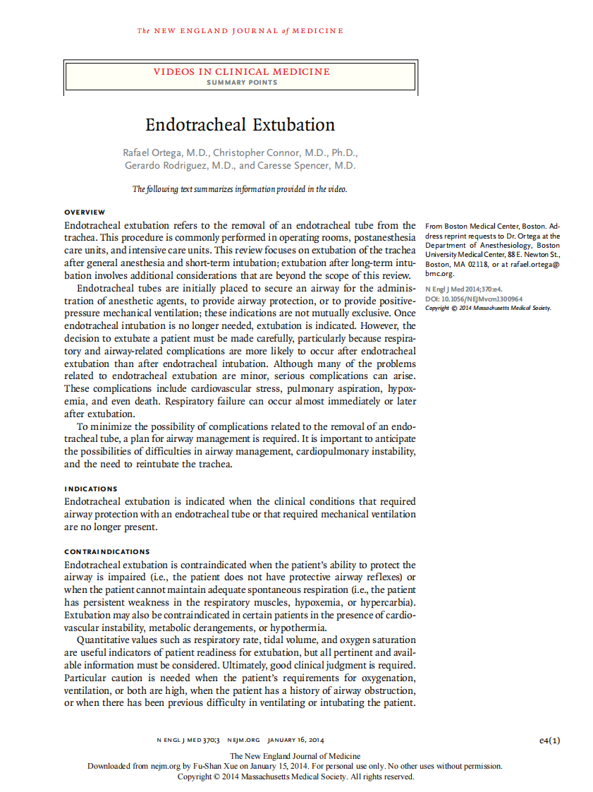 Endotracheal Extubation气管拔管术.pdf 第1页
