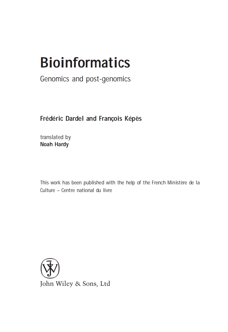 生物信息Bioinformatics Genomics and Post-Genomics.pdf 第5页